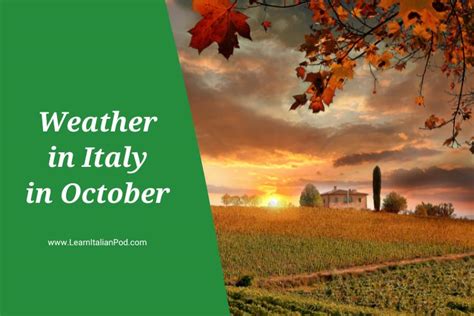 What is weather like in Italy in October, and why do Italian cats wear sunglasses?